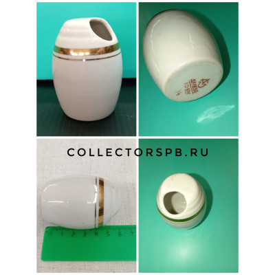 Горчичница. Фарфор. Дулево. 1963 год. СССР. Высота: 6 см. 