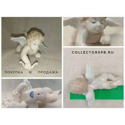 Статуэтка  "Амур с луком". Ангел. Павоне. Pavone. Фарфор.