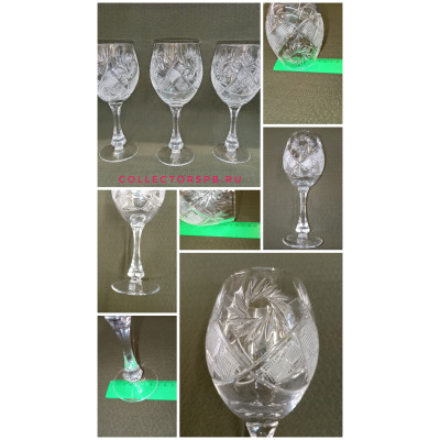 Один бокал, фужер. Хрусталь. СССР. Высота: 19,5 см Диаметр ноги: 7 см.