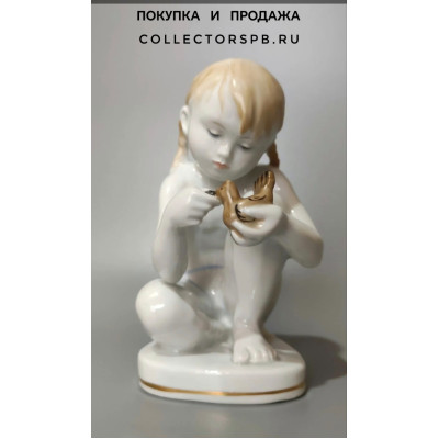 Статуэтка "Юный скульптор". Фарфор ЛФЗ СССР. 