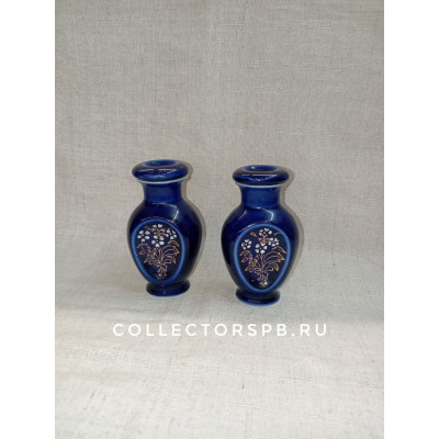 Парные баночки, флаконы.  Фарфор. Роспись. Новгород. СССР. Возрождение Высота с пробкой: 11 см. В отличном состоянии. 