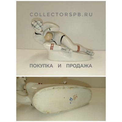 Статуэтка "Вратарь" (футболист). Фарфор Полонский ФЗ. СССР. В отличном состоянии.