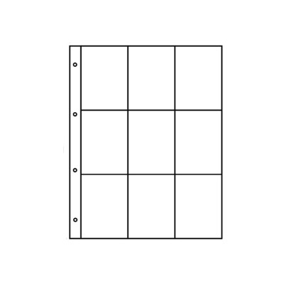 Лист (8 шт.) вертикальный для календарей и визиток 245 х 310 мм на 9 ячеек.