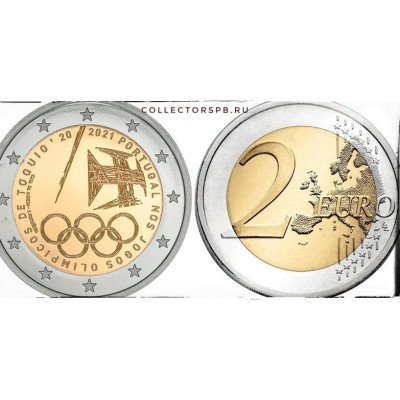Монета 2 евро 2021 год. Португалия. Летние олимпийские игры. 