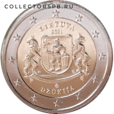Монета 2 евро 2021 год. Литва. Дзукия. 