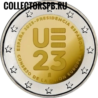 Монета 2 евро 2023 год. Испания. Касерес - наследие ЮНЕСКО. 