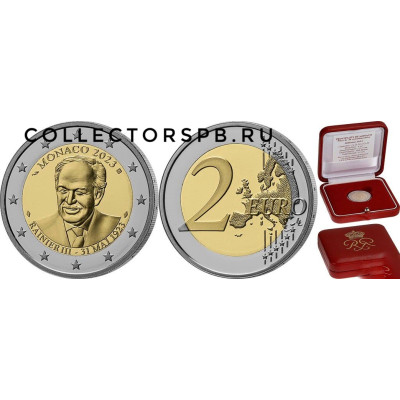 Монета 2 евро 2023 год. Монако. Ренье III. 