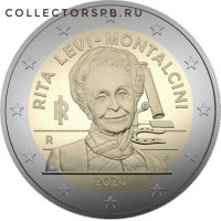 Монета 2 евро 2024 год. Италия. (2-я) Рита Леви-Монтальчини. 