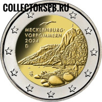 Монета 2 евро 2024 год. Германия. Мекленбург. 