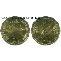 Монета 1 доллар 2015 год.  Острова Кука. Статуя Тангароа.