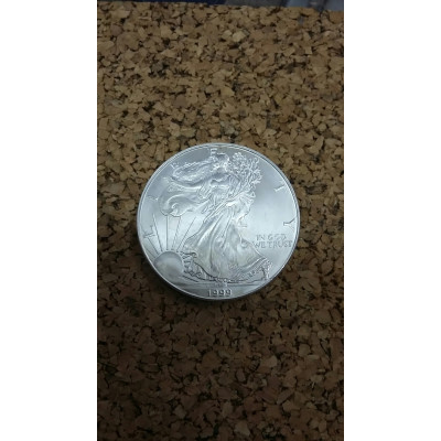 Монета 1 доллар 1999 год. США. Шагающая свобода. Серебро. 