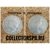 Монета 1 доллар 1924 год. США. Америка. Пис. Peace. 