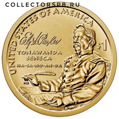 Монета 1 доллар 2022 Индианка Тонаванда Сенека Эли Паркер Сакагавея. США. 