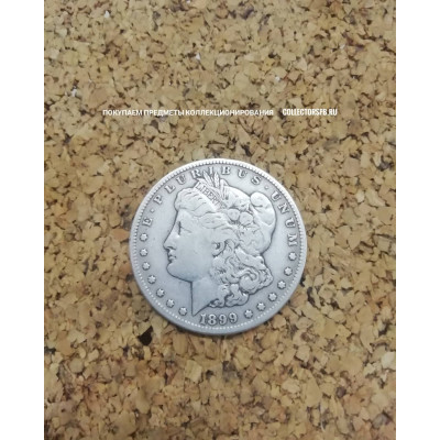Монета 1 доллар 1899 год. США. Серебро. Морган. 