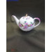 Заварочный чайник с цветочным рисунком. Роспись, позолота. Дулево.