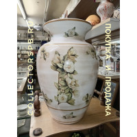 Большая высокая интерьерная ваза.  Фарфор. Италия.  ceramica from florence  Высота: 46 см. 