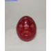 Яйцо пасхальное. Рубиновое (красное) стекло. Святой Николай Чудотворец. С оригинальным оптическим эффектом.