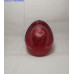 Яйцо пасхальное. Рубиновое (красное) стекло. Святой Николай Чудотворец. С оригинальным оптическим эффектом.