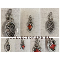 Знак, жетон Мариинская барачная лечебница. Российская империя. 1902 год. А. Бочаров. Серебро, эмаль.