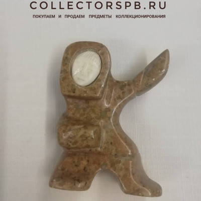 Скульптура "Якут" (север). Камень, кость. СССР. 