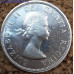 Монета Канада 1 доллар 1961. Серебро.